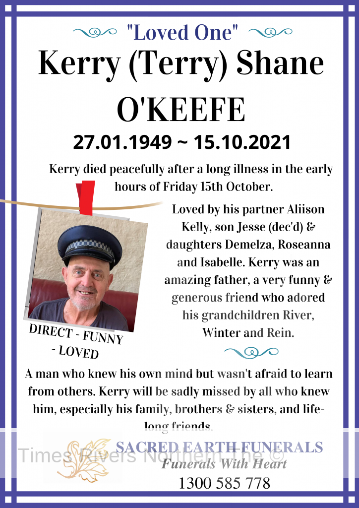 Kerry O'Keefe Funeral Notice