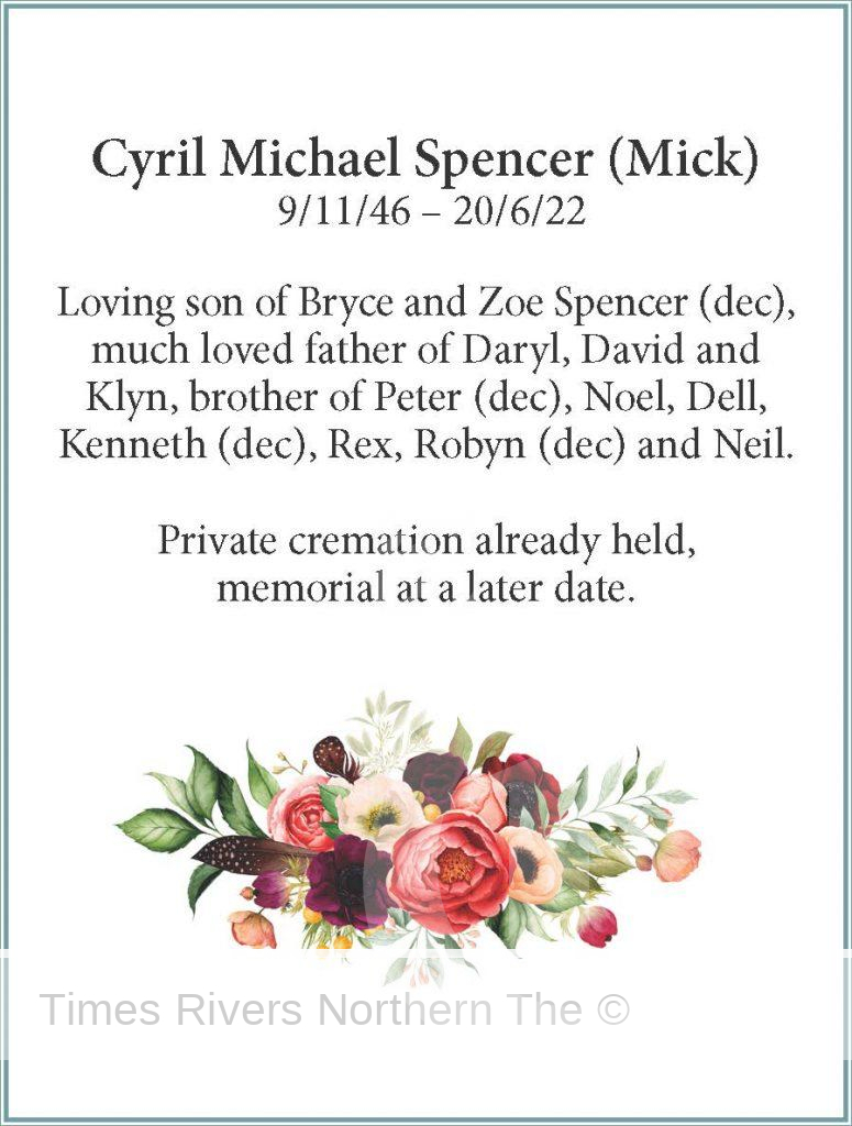 Cyril Michael Spencer (Mick)