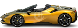 Side on PNG of the Ferrari