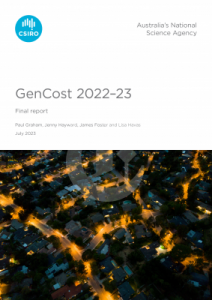 The GenCost report front cover