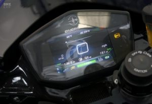 the display dash of the 2023 Energica Ego+ RS