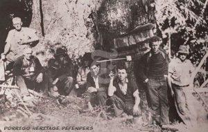 Bill Haydon is second from the left with a timber-getting party. Photo courtesy Dorrigo Heritage Defenders