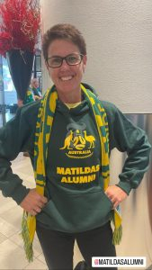 Grafton's Jo Powell is a proud member of the Matildas Alumni. She believes the players now have reached their height on the shoulders of the players who went before.