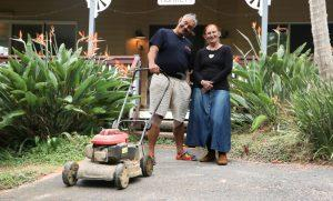 Uki neighbours Geoffrey Colwill and Carmen Myler in there neighbourhood