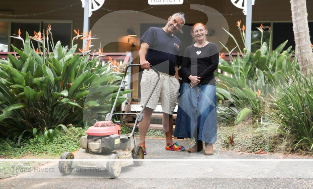 Uki neighbours Geoffrey Colwill and Carmen Myler in there neighbourhood