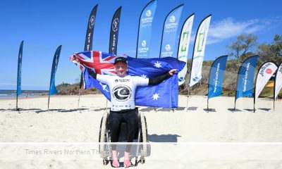 Joel Taylor wins the Australian Para Surfing Title in the Prone 1 division despite a 20-year hiatus from the water
