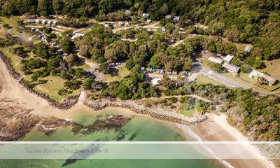 Arial view of woody head campground