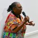 Vocal indigenous spokesperson Patricia Laurie addresses the Yes23 forum in Grafton on August 29.