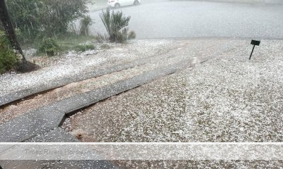 Heavy hail fell on Murwillumbah in the Tweed Shire last Wednesday with residents saying they hadn’t seen anything like it before.