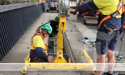 Council crews are working in restricted areas above and below Wollumbin Street Bridge to install new sewer main pipes to cater for Murwillumbah's future growth.