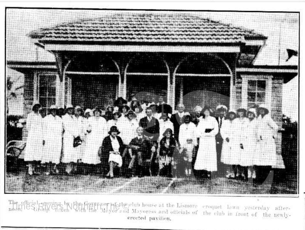 The opening of the clubhouse at the Lismore Croquet Club