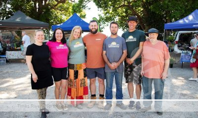 The Murbah Farmers’ Markets management committee, from left, Bronwyn Yeldham, Claire Strodder, Jodie Viccars, Jeremy Gudsell, Will Everest, Gavin Powell, Gary Miller.