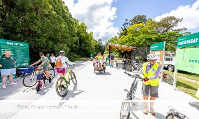 The Burringbar Memorial Reserve and Masterson Park Draft Concept Plan considers both the local community and Rail Trail visitors in its design. BELOW: Sign at the entry to Masterson Park at Burringbar.