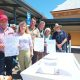 Armidale Train Station includes the petition. Left to right - Rob Lenehan, Karin Von Strockirch, Billy Wood, Mathew Tierney, Joy King. Tenterfield Trains