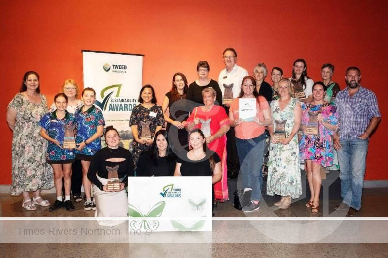 Winners of the 2023 Tweed Sustainability Awards at a ceremony at the Tweed Regional Gallery