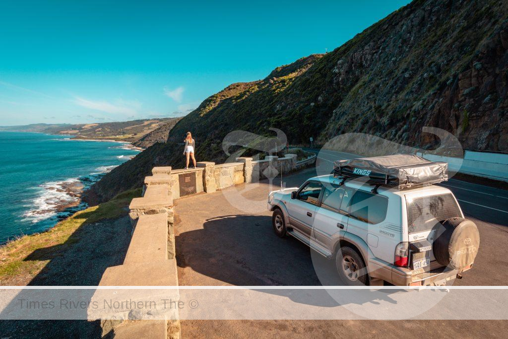 Driving the Great Ocean Road - A Prado on the road.