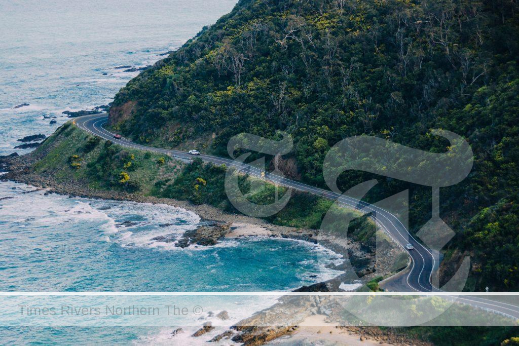 Driving the Great Ocean Road - Arial View of the rocks