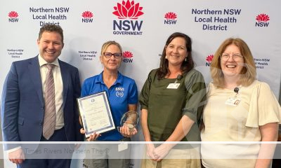 Andrew Davison, Leah Everingham, Kathryn Watson, Tracey Maisey from the NNSWLHD Excellence in Allied Health Awards Winners