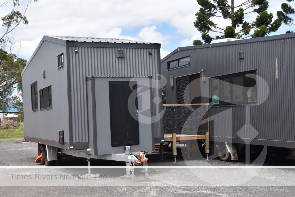 The Tiny Homes Australia tiny home, that is moveable and built from trailers.