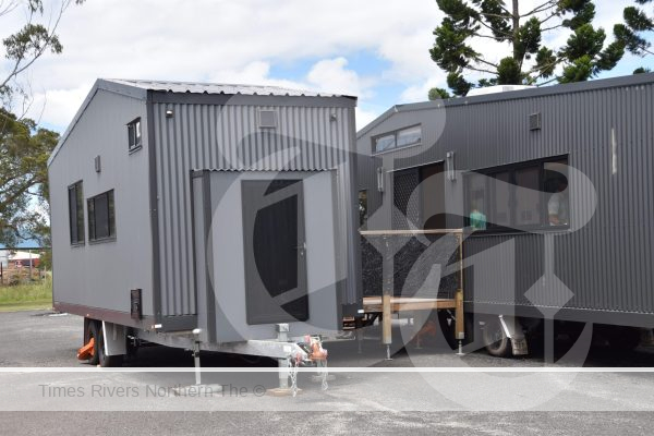 The Tiny Homes Australia tiny home, that is moveable and built from trailers.