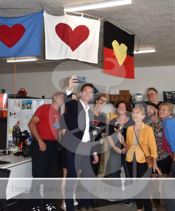 NSW Premier Chris Minns when he visited Resilient Lismore in April this year. Photo: Samantha Elley