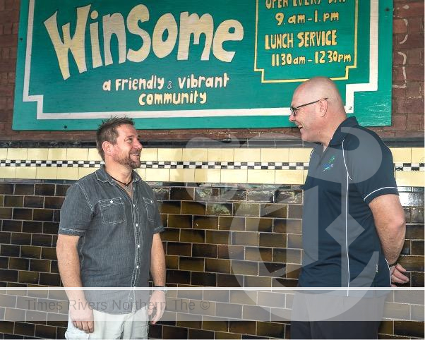 Soup Kitchen Manager Steve Smith (left) with Lismore Mayor Steve Krieg.