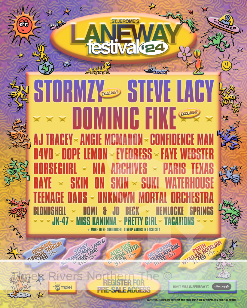 St Jerome’s Laneway Festival Lineup Poster