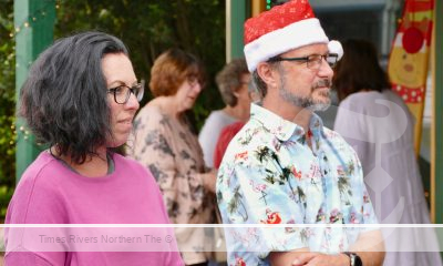 Clarence Valley Councillors Allison Whaites and Steve Pickering enjoying a choral performance at Ulmarra Christmas Magic on Saturday.