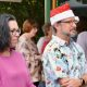 Clarence Valley Councillors Allison Whaites and Steve Pickering enjoying a choral performance at Ulmarra Christmas Magic on Saturday.