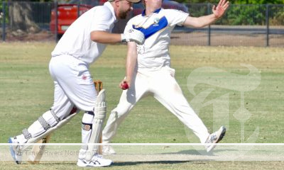 Harwood all rounder Ben McMahon backed up his 131 with two key wickets when bowling against Lawrence at Lower Fisher Park, Grafton, on Saturday. Rowan Green