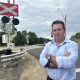 Paul Toole MP with Railway Crossing upgrades.