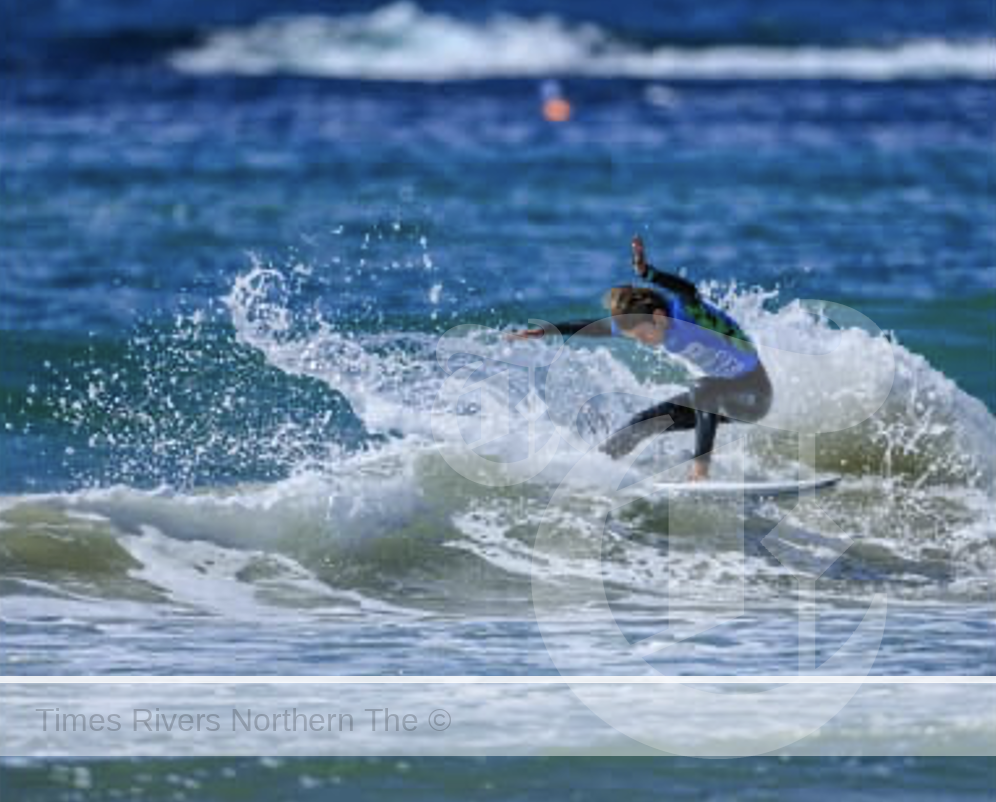 Asher Winters surfing in the Reflections Cadet Cup