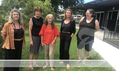 Janelle Saffin MP (centre) with (from left) Kerry Pritchard, Murwillumbah Core President, and committee members Jennifer Booth, Sarra Robertson and Kath Nolan.