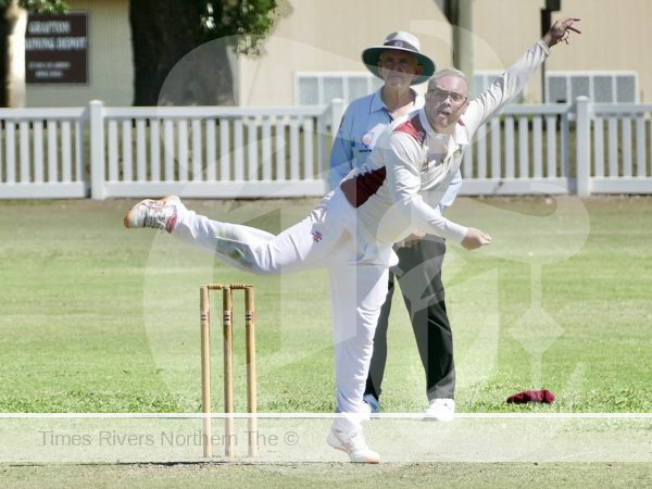 Harwood GDSC Easts have recruited Brothers player Andrew Kinnane, picture bowling at Ellem Oval, after the Brethren dropped out of the competition earlier this season. He rewarded them with a couple of wickets on Saturday.