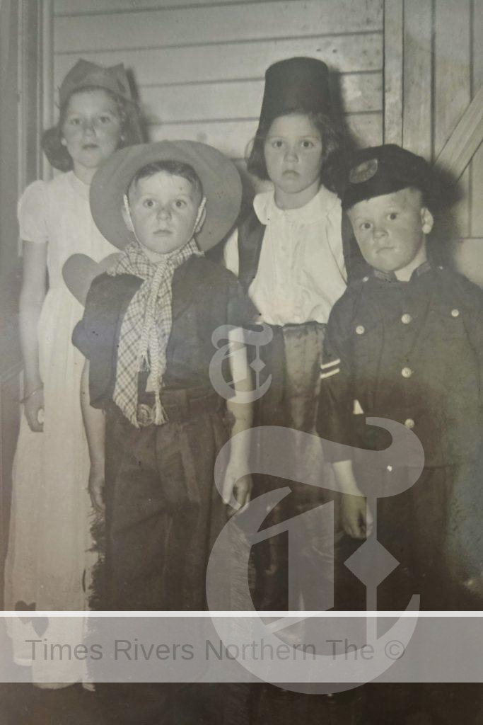 Family dress up at Goolmangar Hall - 1950