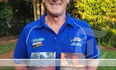 Ballina author Steve Nethery with his books Long Flight Home
