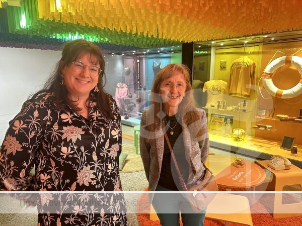 Tweed Regional Museum Director Molly Green showing Lismore MP Janelle Saffin around the Omnia: all and everything exhibition.