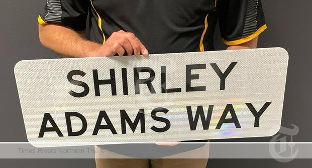 Shirley Adams Way Sign