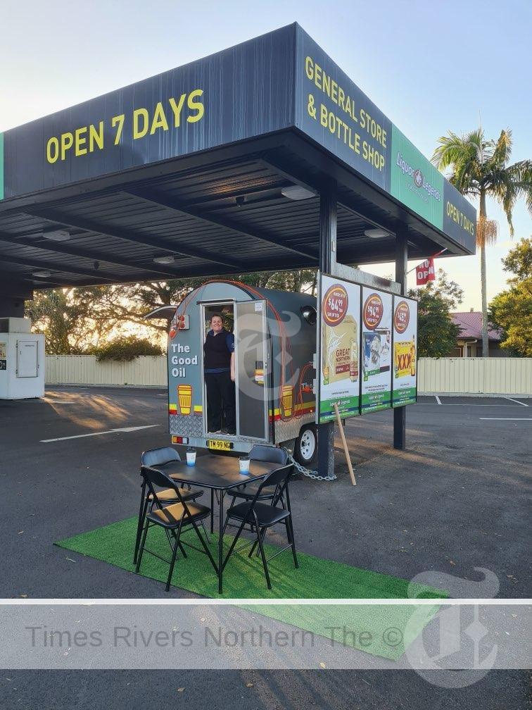 Liquor Legends coffee van with barista Niki Edwards