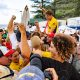 Burleigh Boardriders celebrating their win at the 2024 Hyundai Australian Boardriders Battle Grand Final. Credit: Andy Morris / Surfing Australia