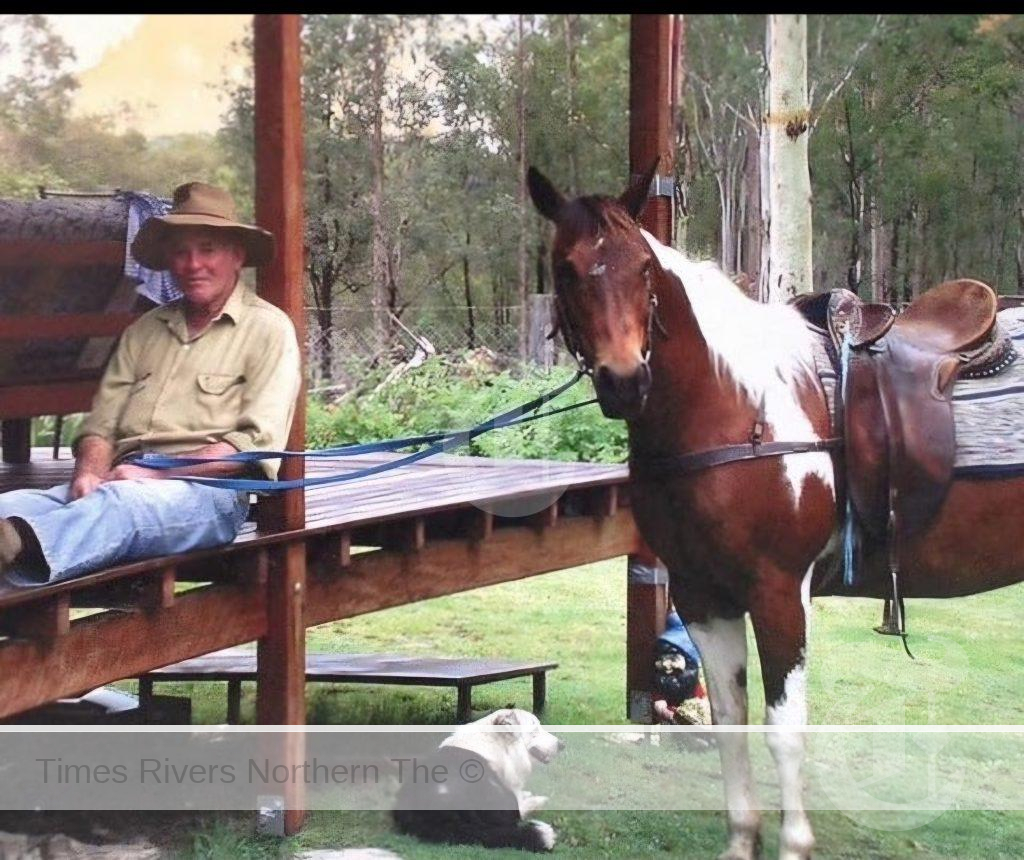 Jack Fletcher resting after a day's mustering at Ewingar.