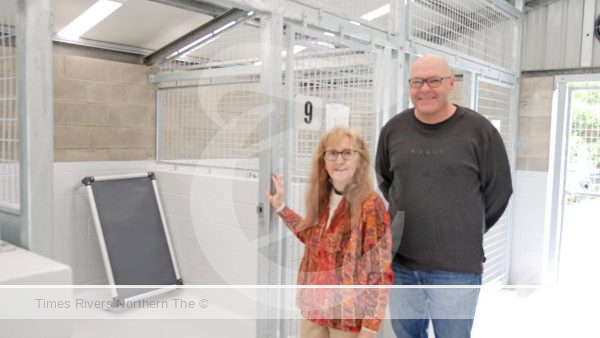 Lismore Mayor Steve Krieg with State Member for Lismore Janelle Saffin at the Animal Care Facility in Lismore.