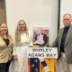 Minister for Regional Transport and Roads Jenny Aitchison with Shirley Adams’ granddaughter Jessica Lambert and Ms and Ms Adams’ OAM son Simon Adams.