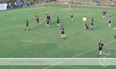 The Nambucca Roosters celebrate as the referee blows full-time in the major semi-final sending them into the Group 2 Rugby League grand final in a fortnight’s time. They won a thriller 22-8 with a try in the final six minutes.