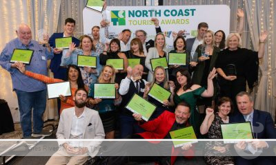 Cheers and smiles all around as the Northern Rivers Rail Trail scoops one of the top prizes at the North Coast Tourism Awards!