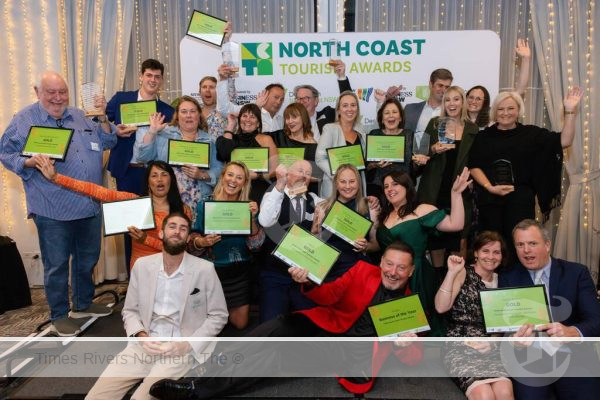 Cheers and smiles all around as the Northern Rivers Rail Trail scoops one of the top prizes at the North Coast Tourism Awards!