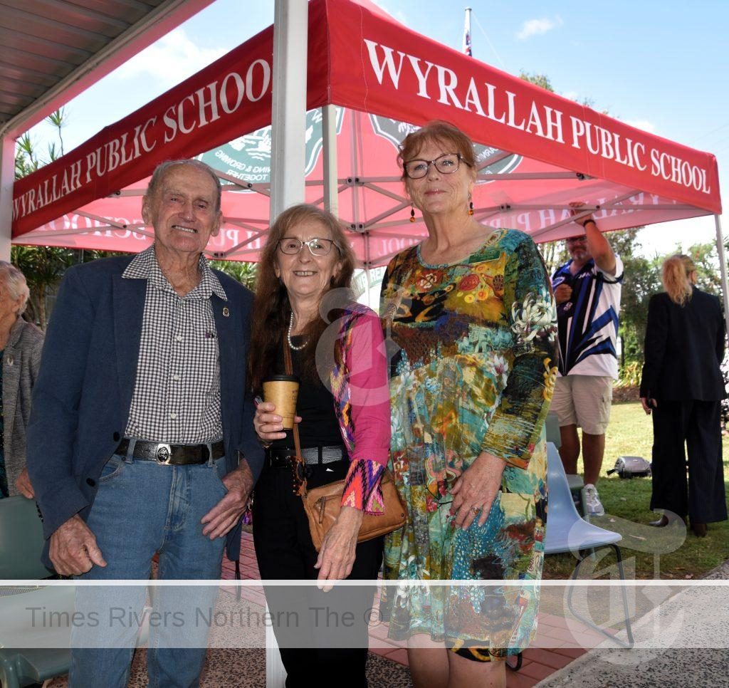 Fred Hoskins, Member for Lismore MP Janelle Saffin, Wyrallah Public School principal Lisa Fahy.