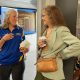 Janelle with Lismore Basketball Association Life Member Cheryl Amor at the Lismore Basketball Stadium