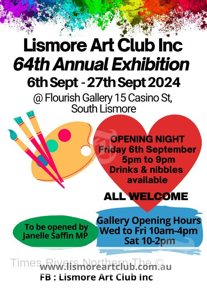 Annual Art Exhibition in Lismore art club