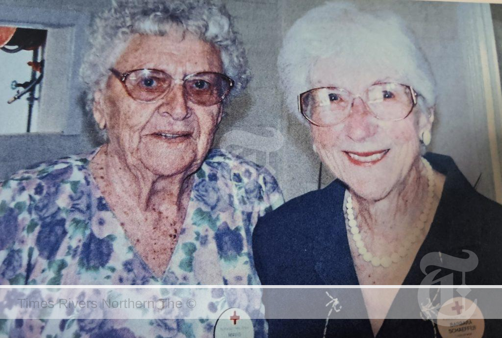 Red Cross Ladies - Mavis Garbutt and Barbara Schaffer